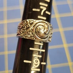 Snake Silver Tone Ring  (Adjustable)